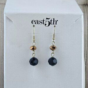 East 5th Women Earring Drop Down Earrings Gold/Black Tone Fashion Jewelry